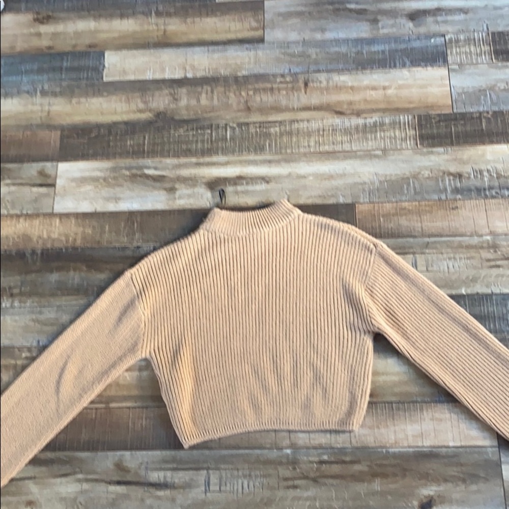 H&M cropped turtleneck sweater.